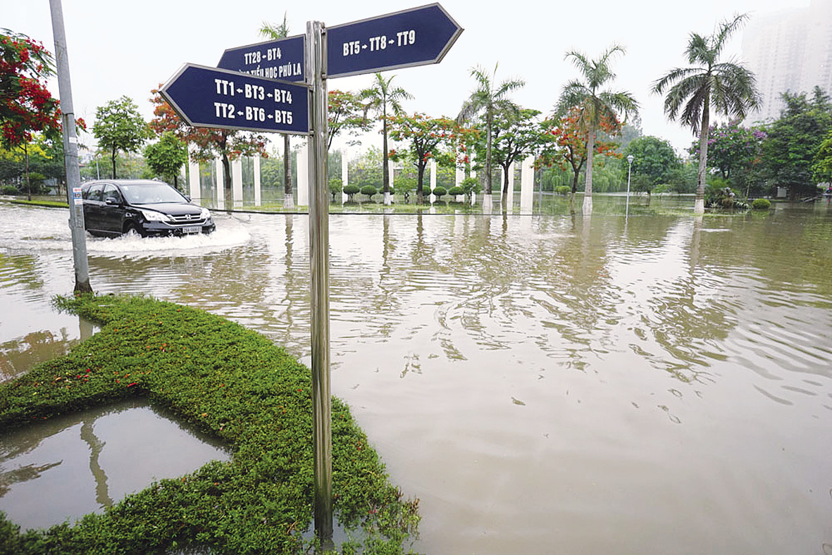 Đô thị bị ngập nước mỗi khi mưa đến là tình trạng nan giải